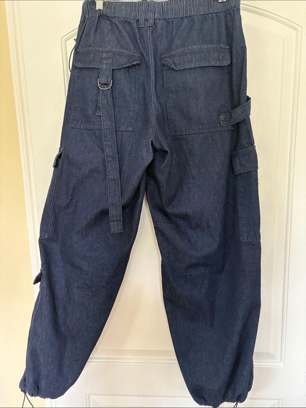 Forever 21 Navy Blue Denim Jogger Pants - Picture 4 of 11